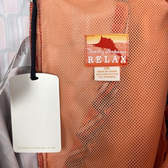 NWT - Tommy Bahama Men’s Size 36 Board Shorts Swim Suit Trunks Waikiki Red - Picture 7 of 9